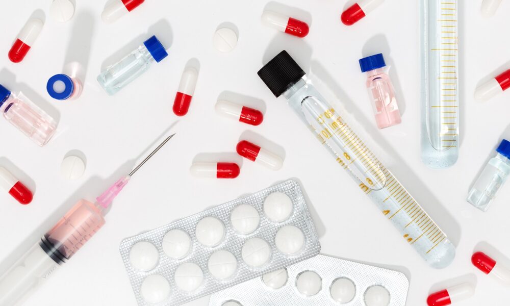 medical-or-pharmacy-background-medicine-healthcare-and-pharmacy-concept-top-view