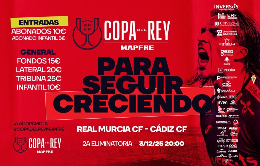 Ya disponibles las entradas para el Real Murcia – Cádiz de Copa del Rey ...